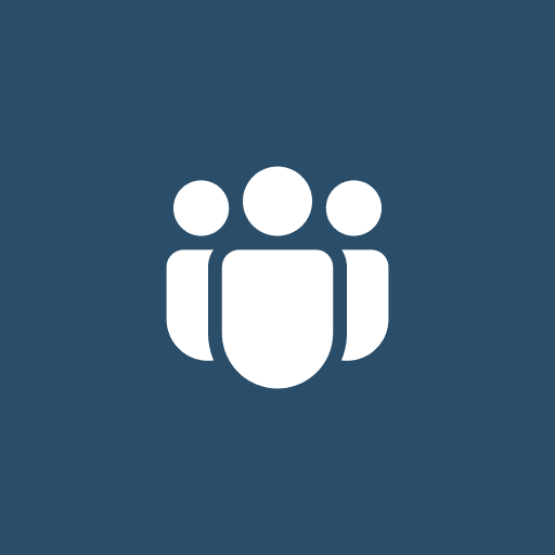Group icon with three stylized figures.
